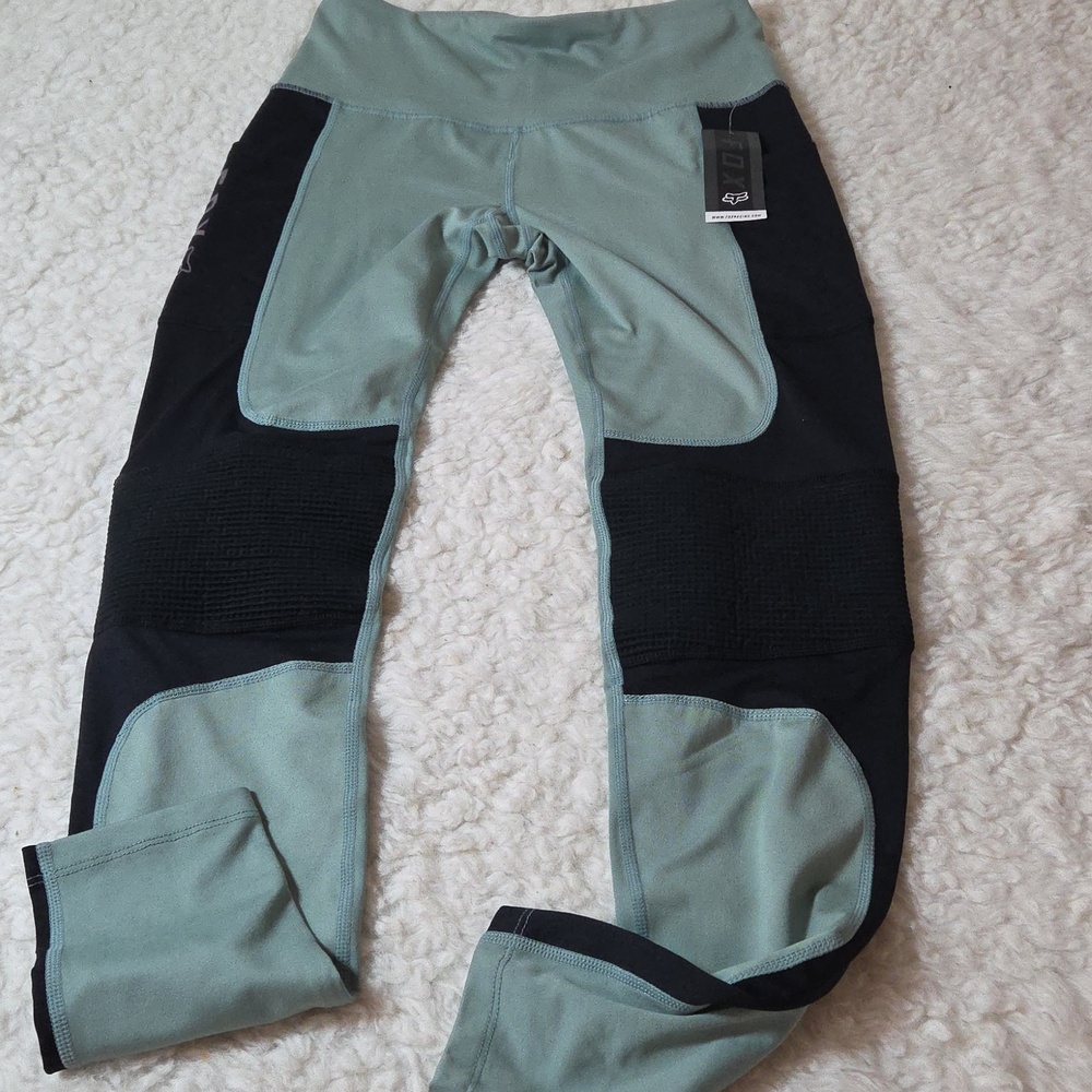 NWT Fox Racing Edison Moto Leggings 27" Sz M Sage - Picture 7 of 16